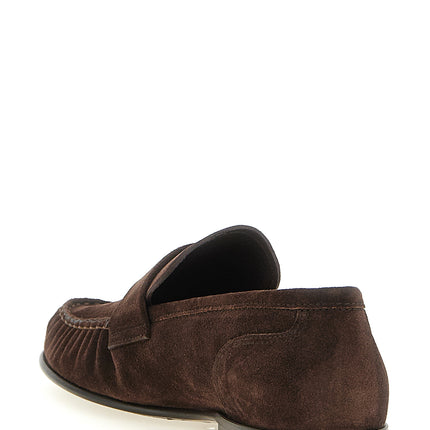 Jimmy Choo Brown Leather Slip-On Loafers