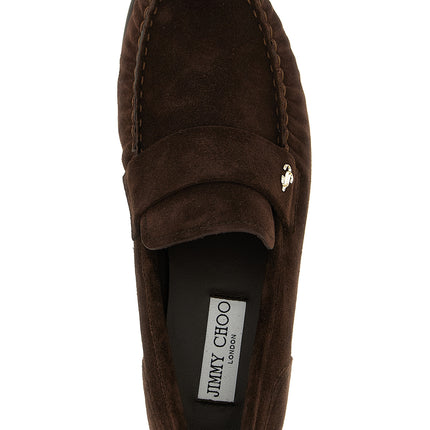 Jimmy Choo Brown Leather Slip-On Loafers