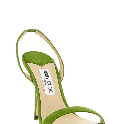 Jimmy Choo Bicolor Leather Stiletto Heel Sandals