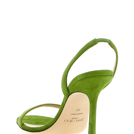 Jimmy Choo Bicolor Leather Stiletto Heel Sandals