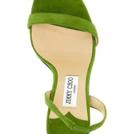 Jimmy Choo Bicolor Leather Stiletto Heel Sandals