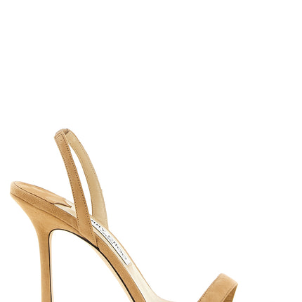 Jimmy Choo Beige Leather Stiletto Heel Sandals