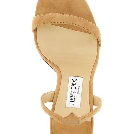 Jimmy Choo Beige Leather Stiletto Heel Sandals