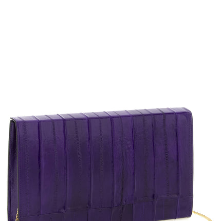 Giuseppe Zanotti Purple Leather Clutch Bag