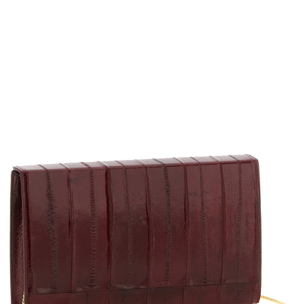 Giuseppe Zanotti Bordeaux Leather Clutch Bag