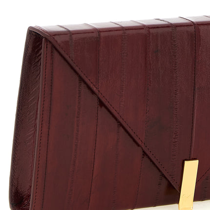 Giuseppe Zanotti Bordeaux Leather Clutch Bag