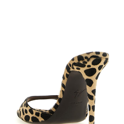 Giuseppe Zanotti Multicolor Calfskin Stiletto Heel Sandals