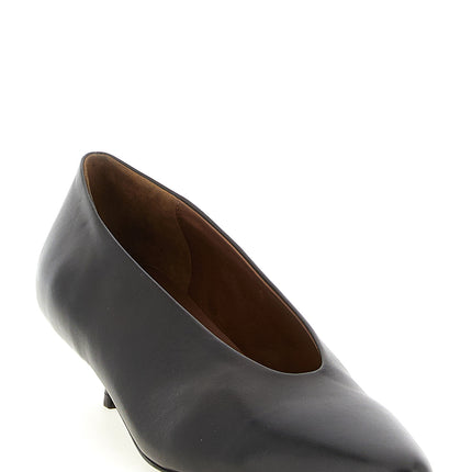 Marsell Brown Calfskin Mid Heel Pumps