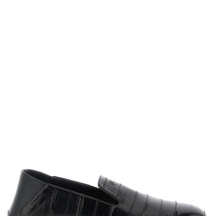 Giuseppe Zanotti Black Leather Slip-On Loafers