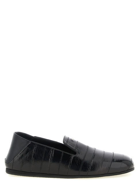 Giuseppe Zanotti Black Leather Slip-On Loafers