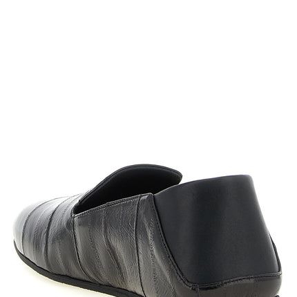 Giuseppe Zanotti Black Leather Slip-On Loafers