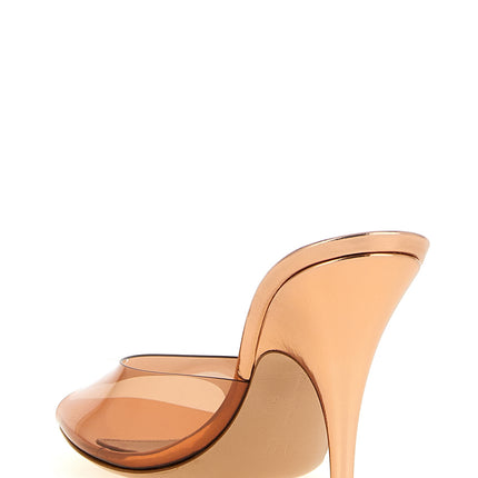 Gianvito Rossi Orange Polyethylene Stiletto Heel Sandals