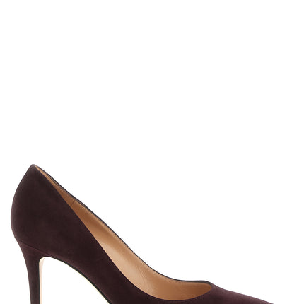 Gianvito Rossi Bordeaux Suede Leather High Heel Pumps