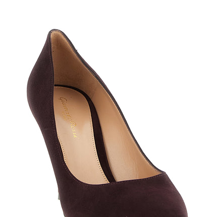 Gianvito Rossi Bordeaux Suede Leather High Heel Pumps