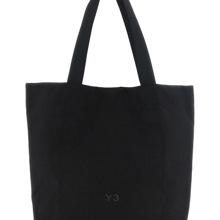 Y-3 Black Polyamide Tote Bag