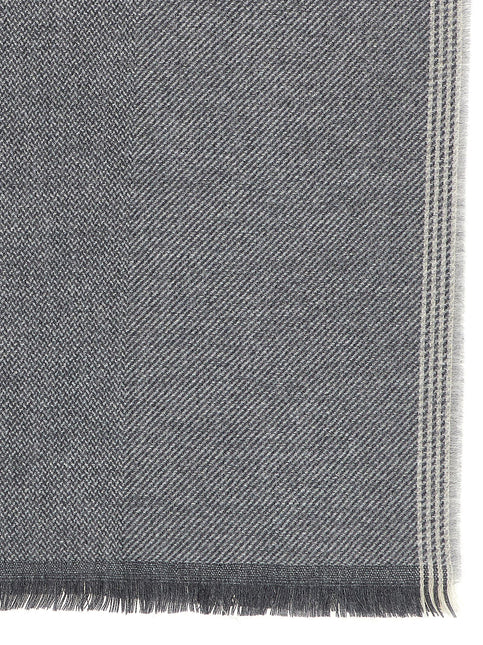 Brunello Cucinelli Gray Wool Scarf