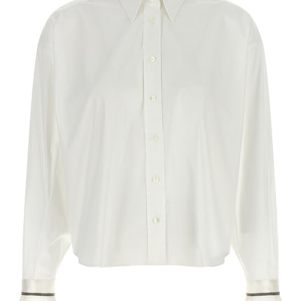 Brunello Cucinelli White Cotton Blouse