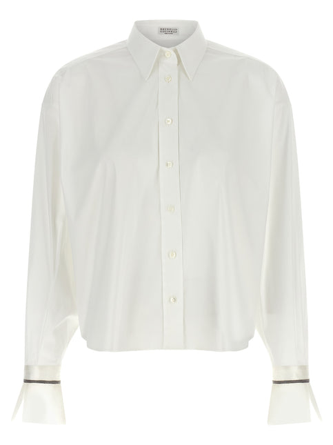 Brunello Cucinelli White Cotton Blouse