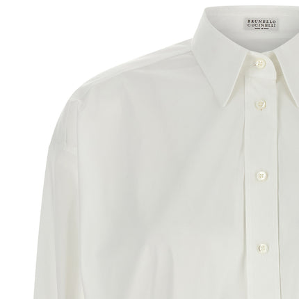 Brunello Cucinelli White Cotton Blouse