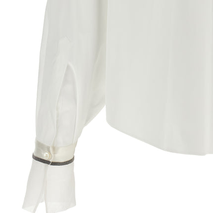 Brunello Cucinelli White Cotton Blouse