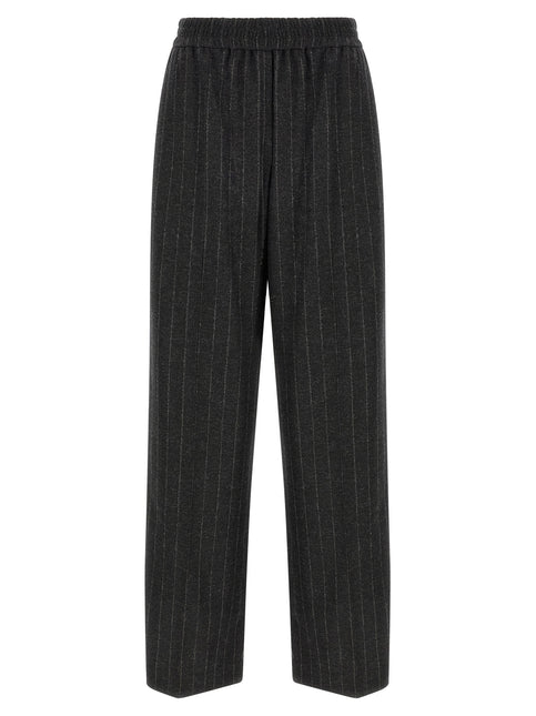 Brunello Cucinelli Gray Virgin Wool Casual Pants