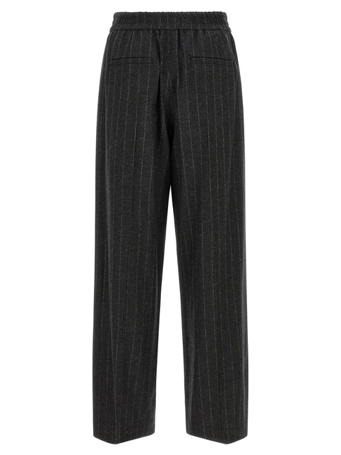 Brunello Cucinelli Gray Virgin Wool Casual Pants