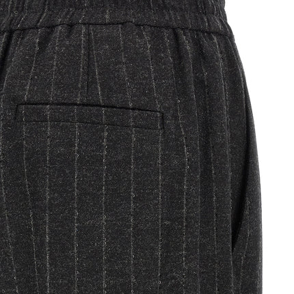 Brunello Cucinelli Gray Virgin Wool Casual Pants