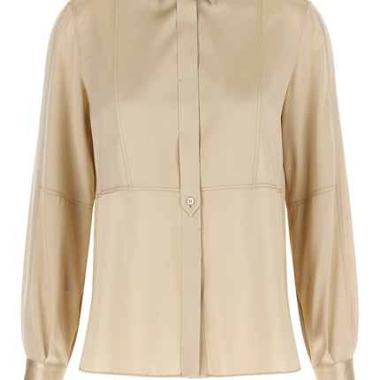 Brunello Cucinelli Beige Silk Blouse