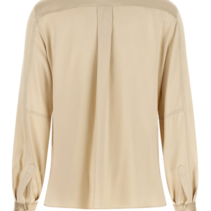 Brunello Cucinelli Beige Silk Blouse