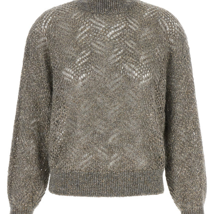 Brunello Cucinelli Gray Polyamide Cardigan