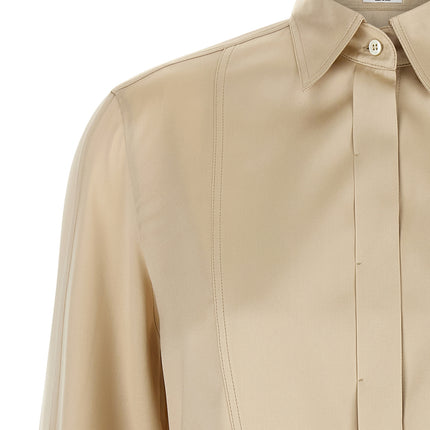 Brunello Cucinelli Beige Silk Blouse