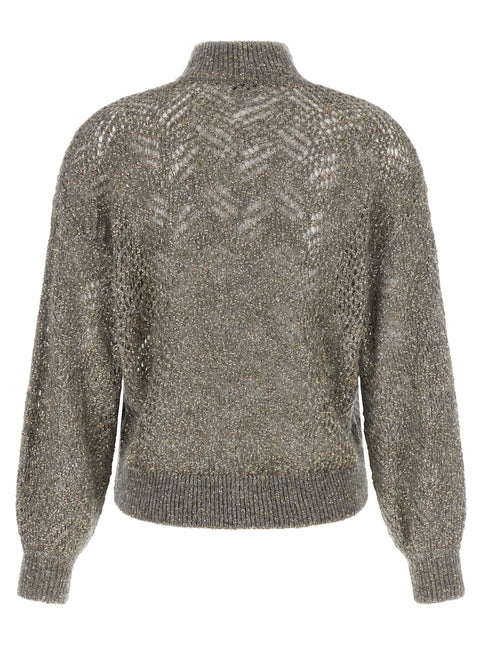 Brunello Cucinelli Gray Polyamide Cardigan