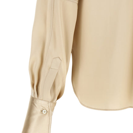 Brunello Cucinelli Beige Silk Blouse