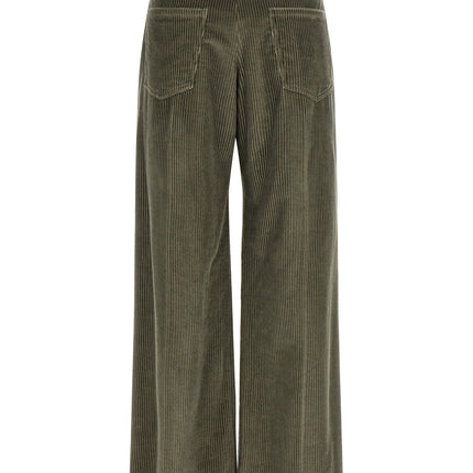 Brunello Cucinelli Bicolor Cotton Flared Pants
