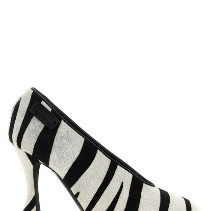 Moschino Bicolor Calfskin High Heel Pumps