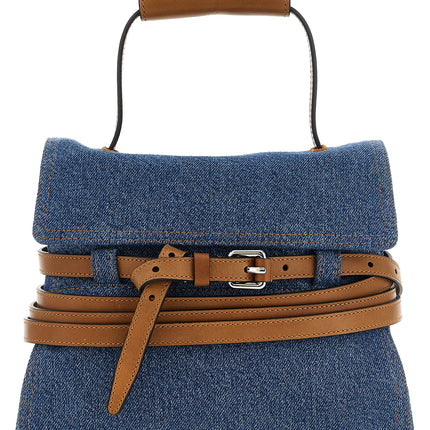 Moschino Blue Cotton Handbag