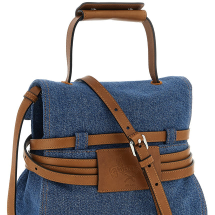 Moschino Blue Cotton Handbag