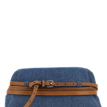 Moschino Blue Cotton Clutch Bag