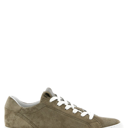 Brunello Cucinelli Gray Calfskin Low Top Sneakers
