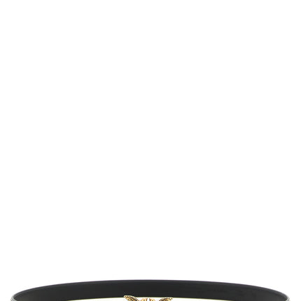 PINKO Gray Calfskin Thin Belt