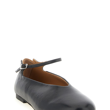 Jil Sander Black Calfskin Ballet Flats