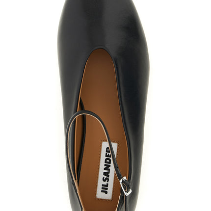 Jil Sander Black Calfskin Ballet Flats