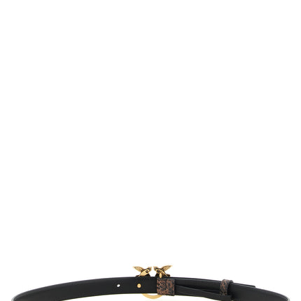 PINKO Brown Calfskin Thin Belt