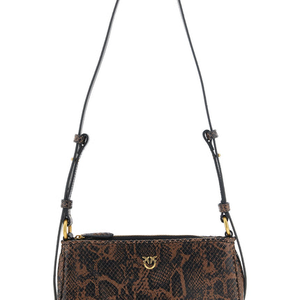 PINKO Brown Calfskin Crossbody Bag