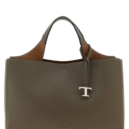 Tod's Gray Calfskin Handbag