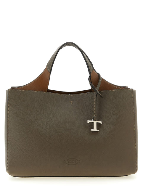 Tod's Gray Calfskin Handbag