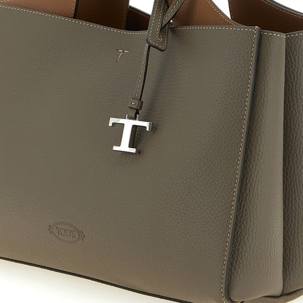 Tod's Gray Calfskin Handbag