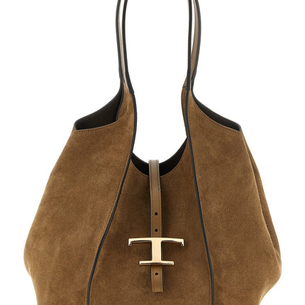 Tod's Brown Calfskin Tote Bag