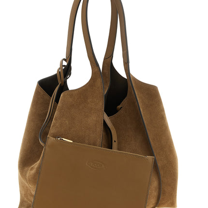 Tod's Brown Calfskin Tote Bag