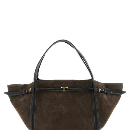 Tod's Brown Calfskin Tote Bag